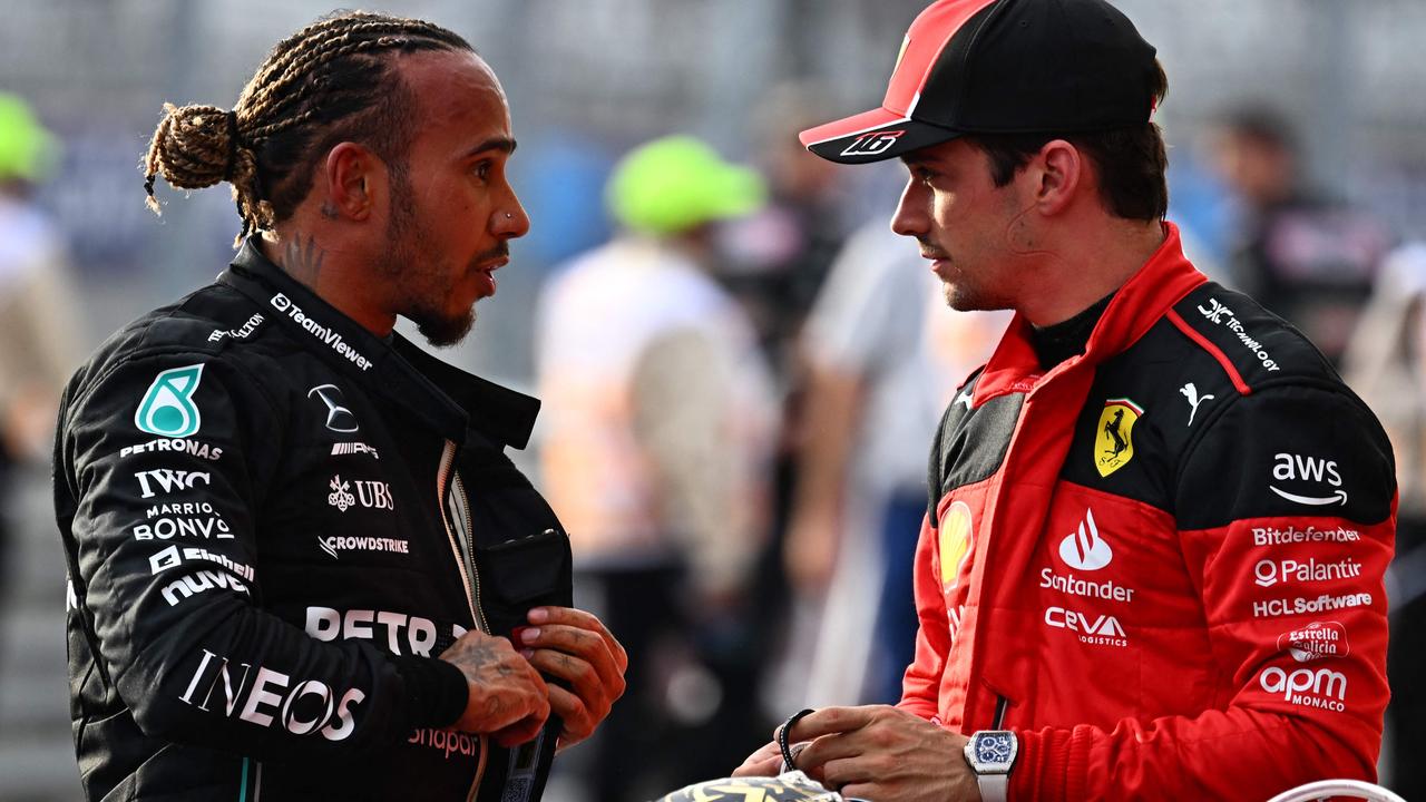 US Grand Prix 2023 Lewis Hamilton and Charles Leclerc