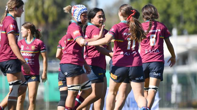 Queensland Premier Women's rugby action between UQ and Wests Saturday June 17, 2023. Picture, John Gass