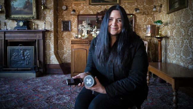 Sharmaine Mansfield of Tasmania's Most Hunted at The Hope and Anchor Tavern in Hobart. Picture: RICHARD JUPE