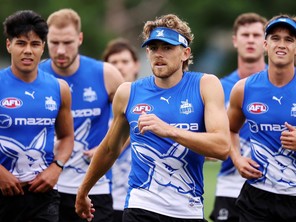 Hugh Greenwood pictured during North Melbourne Football Club training at Arden Street. Picture: Mark Stewart