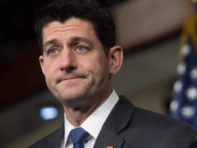 Republican bigwig and house speaker Paul Ryan said there were better ways than tariffs to help American workers and consumer. Picture: AFP