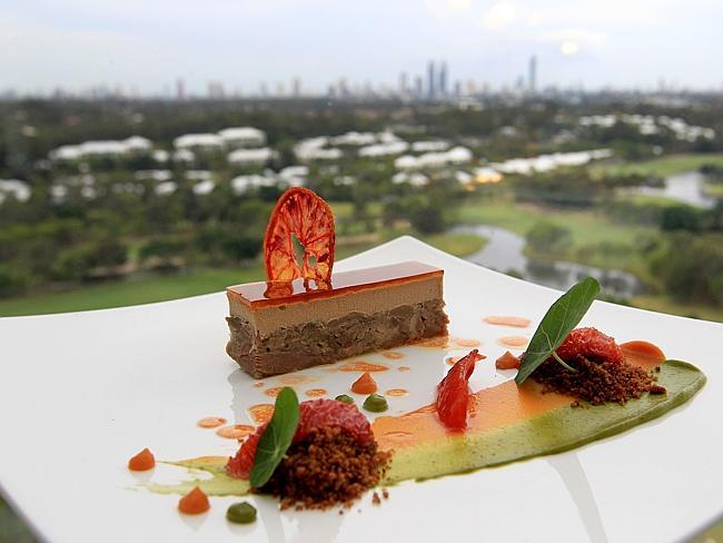 Pressed duck terrine, caramelised campari, gingerbread and confit blood orange.