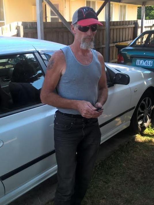Steve Phillips arrives back at the house in Glenroy. Picture: Paul Shapiro