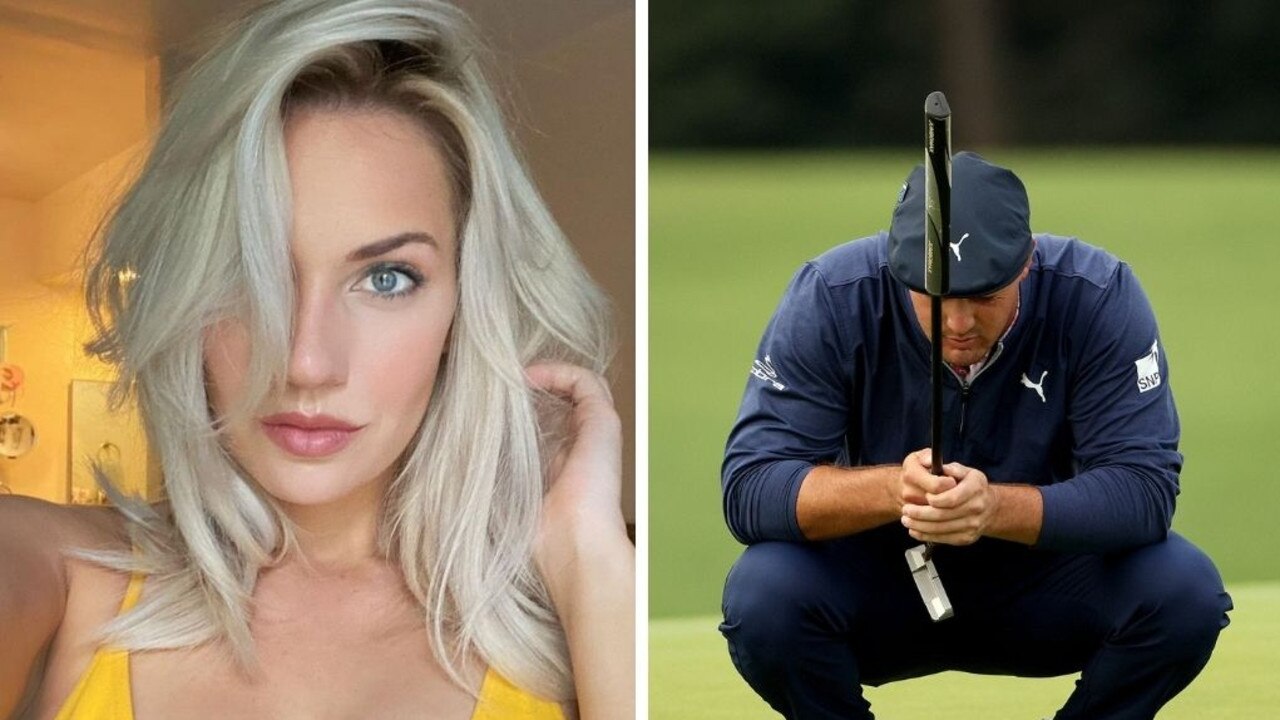 Masters 2025 Bryson DeChambeau, Paige Spiranac Instagram, leaderboard