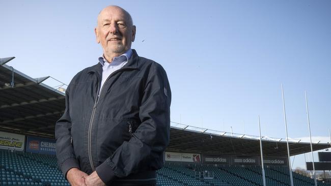 Former Geelong President Colin Carter at UTAS Stadium, Launceston. Picture: Chris Kidd