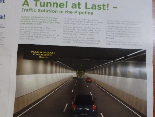 An artist’s impression of the northern beaches tunnel as revealed in Jillian Skinner’s last newsletter.