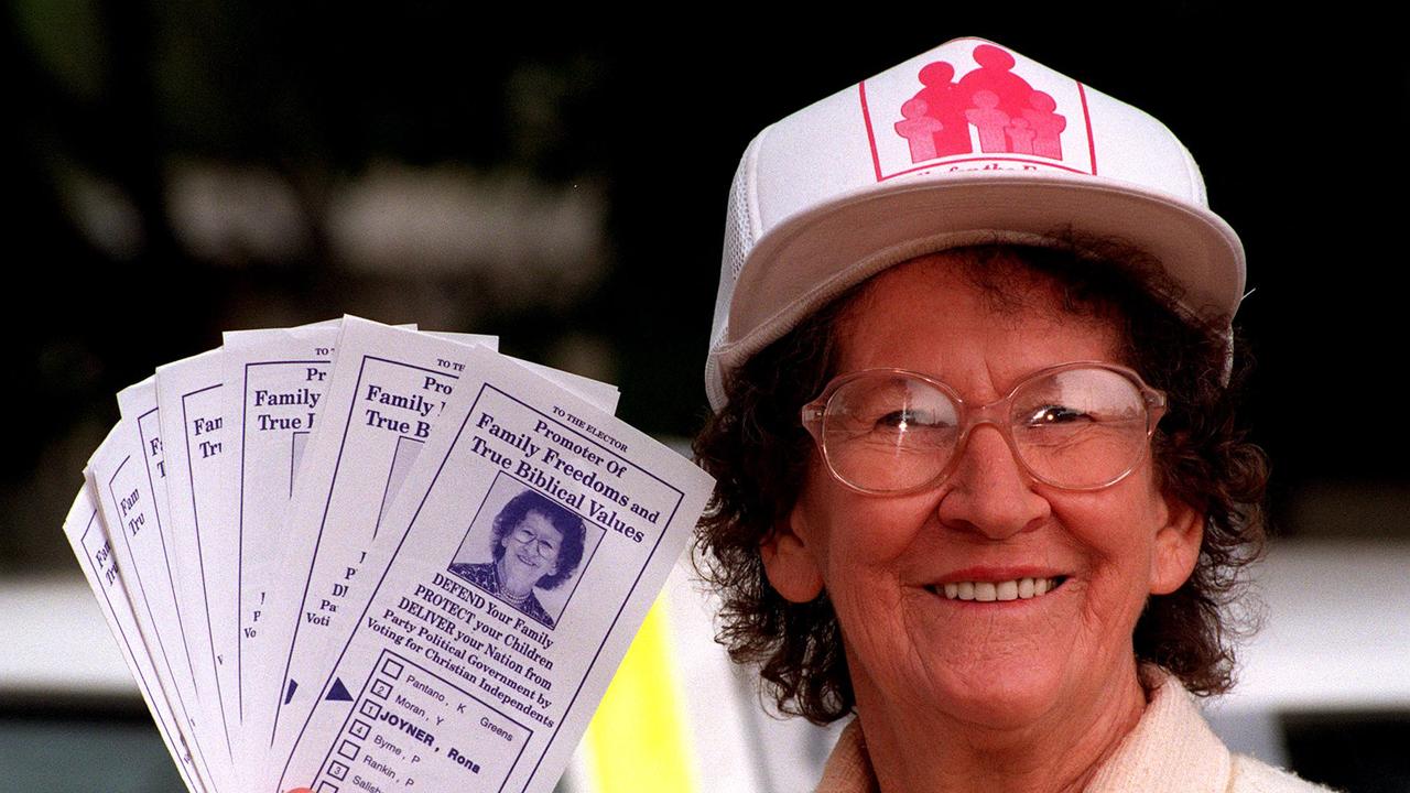 Rona Joyner as a candidate in the Kurwongbah bye election in 1997.