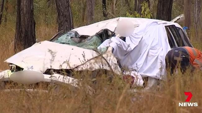 A 29-year-old Mackay woman has died in a tragic highway rollover near Saint Lawrence. Picture: 7News Mackay