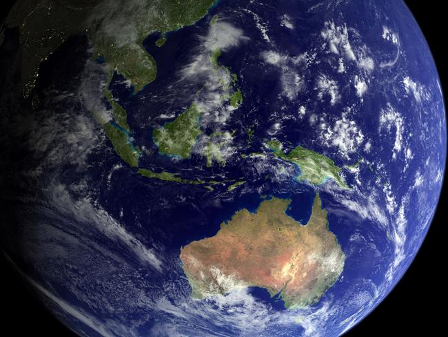 Full Earth from space showing Australia. World globe. Thinkstock