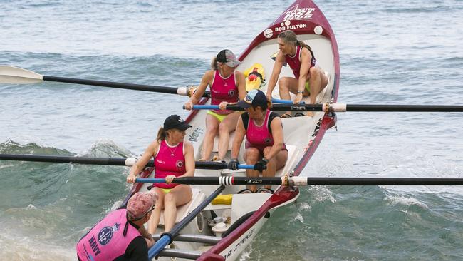 Back to front: Tanya Deer, Lou Kemp, Alex Coates, Kathryn Maguire and Russell Lamb at Warriewood. Pic: Tim Pascoe