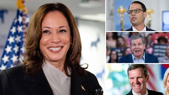 The three leading contenders to join Kamala Harris's ticket - Pennsylvania Governor Josh Shapiro, North Carolina's Roy Cooper and Andy Beshear of Kentucky.