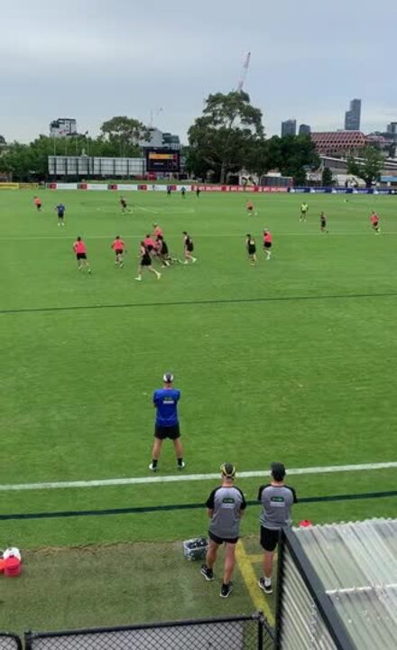 Samson Ryan kicks huge goal at Richmond training