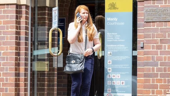 Janette Waterhouse exits Manly Local Court on Wednesday. Picture: Thomas Lisson