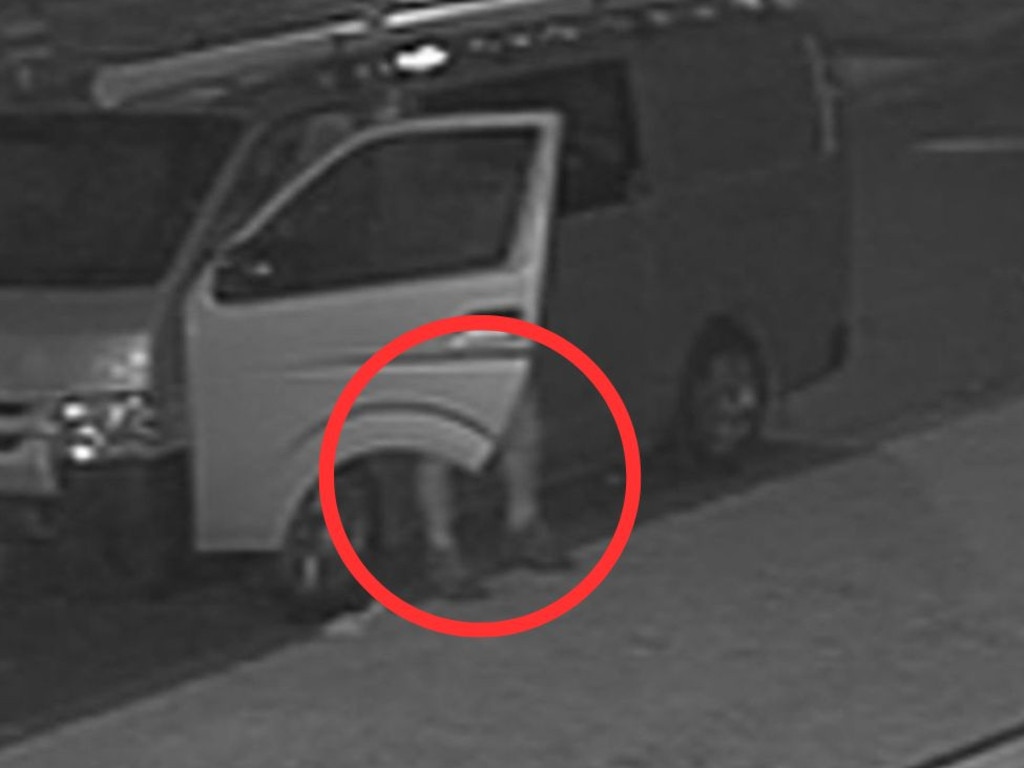 Shortly after six in the morning, the man was filmed dropping his pants and unleashing with the passenger door of his van open.