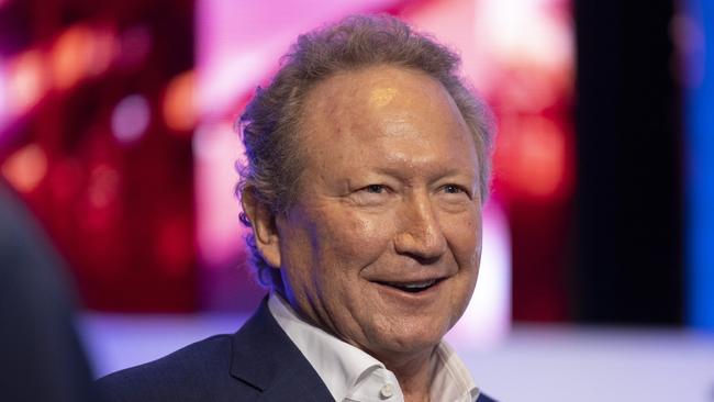 Executive Chairman Andrew Forrest is seen during the Fortescue Metals Annual General Meeting in Perth.