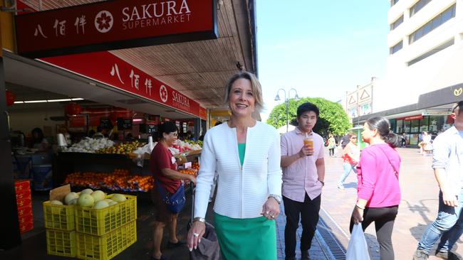 Ms Keneally follows the footsteps of PM Malcolm Turnbull and Liberal candidate John Alexander who campaigned at Eastwood earlier in the day. Picture: Britta Campion