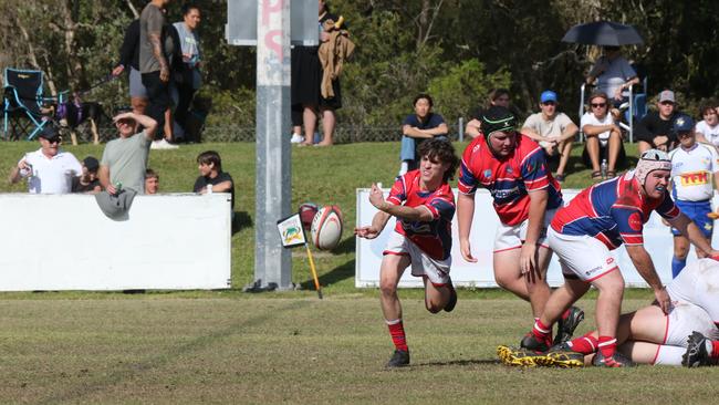 Action galleries of the junior rugby union grand finals, match played at Surfers Paradise Home Ground. Surfers Paradise Dolphins Vs Bond Uni under 18s division. Picture Mike BatterhamAction galleries of the junior rugby union grand finals, match played at Surfers Paradise Home Ground. Surfers Paradise Dolphins Vs Bond pirates under 18s division. Picture Mike Batterham