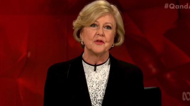 Gillian Triggs copped a grilling on Q and A. Picture: Supplied