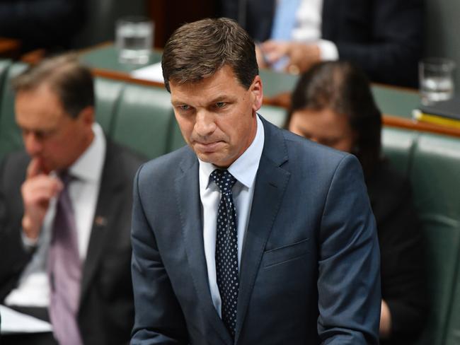 Minister for Energy Angus Taylor will unveil the Government’s Underwriting New Generation Investments program at Hydro Tasmania Poatina Power Station on Thursday. Picture: AAP Image/MICK TSIKAS