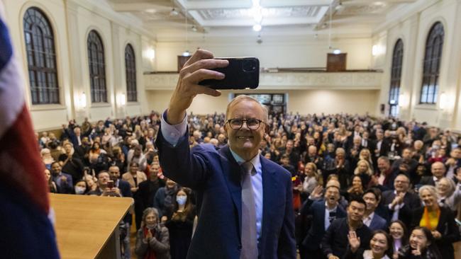 Anthony Albanese at Marrickville Town Hall.