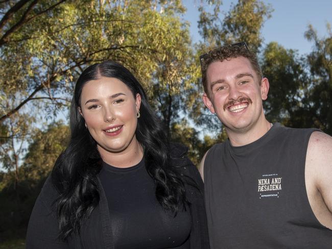 Sarah Ellis and Harry Littlehales having a blast on NYE in Mildura. Picture: Noel Fisher