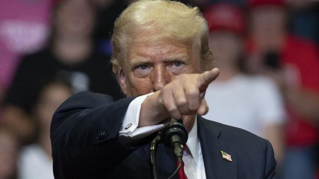 Trump's first public rally since he was shot in the ear during an assassination attempt in Pennsylvania on July 13. Picture: Bill Pugliano/Getty Images