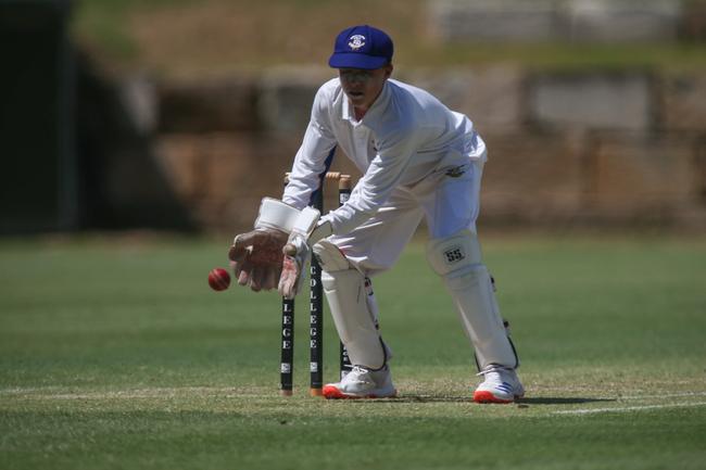 Max Edye. AIC First XI cricket between Iona College and Marist Ashgrove. Photos by Stephen Archer