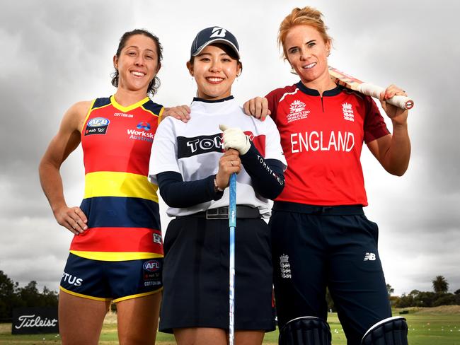 Footballer Renee Forth, Japanese golfer Yuri Yoshida and English cricketer Lauren Winfield will all be in action on Sunday. Picture: TRICIA WATKINSON