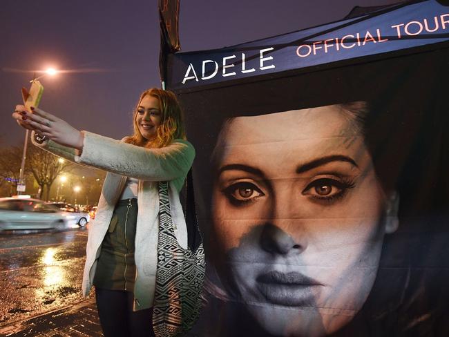 Selfie with a star outside the venue.