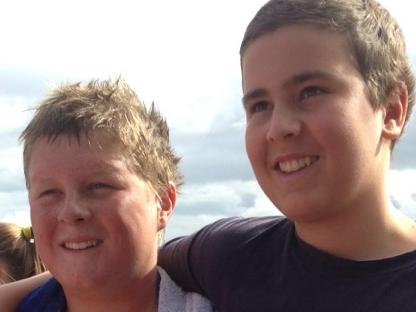 Nick Wieland and Xavier Slezak after the race.