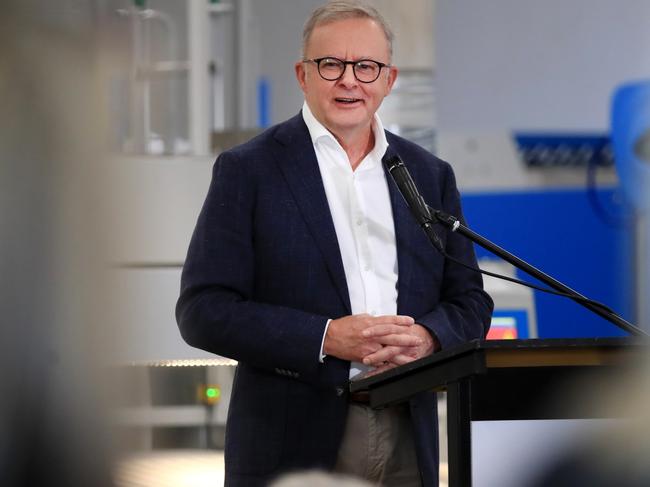 Prime Minister Anthony Albanese in northern NSW on Wednesday. Picture: Scott Powick/NCA NewsWire