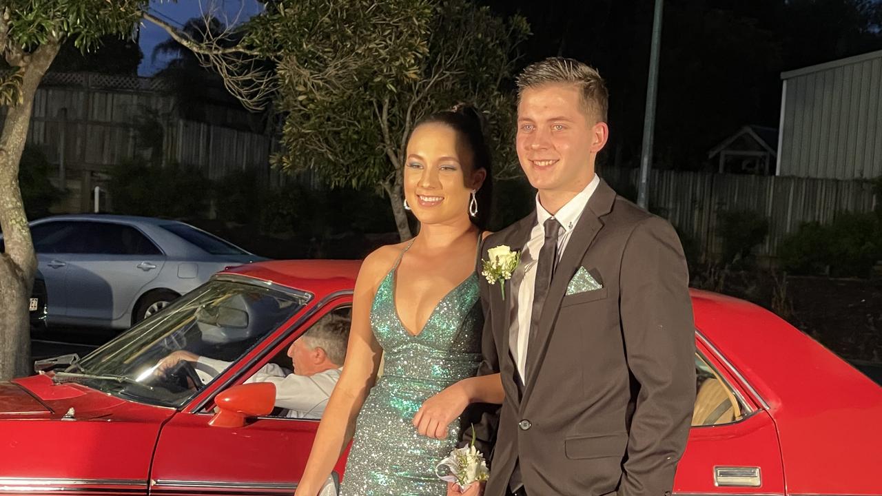 The students arrive at St Mary's College formal at the Brolga Theatre.