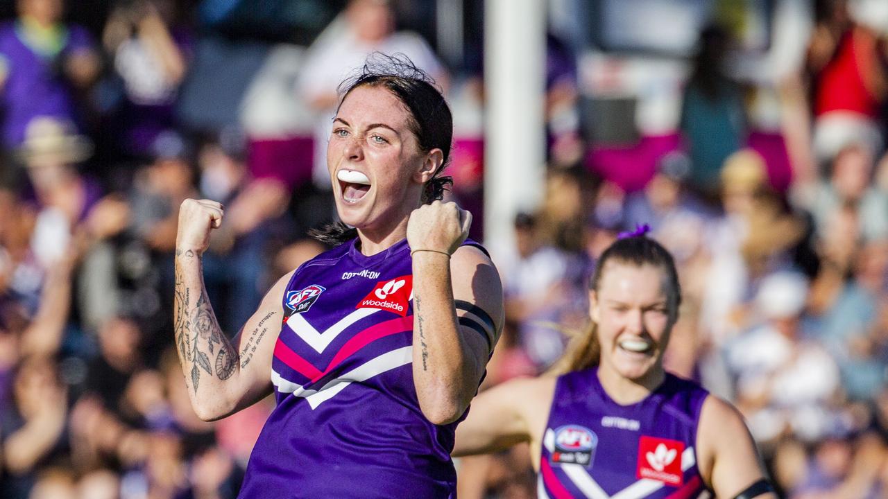 Fremantle will play the leader of Group B in next week’s final. Photo: AAP Image/Tony McDonough