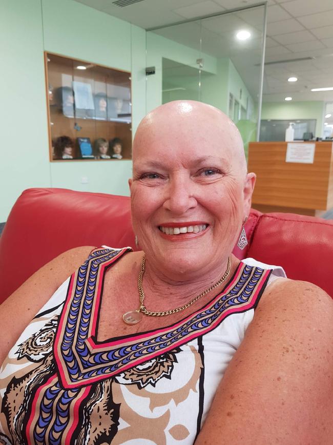 Lyn Anderson after chemo-therapy treatment in 2017.