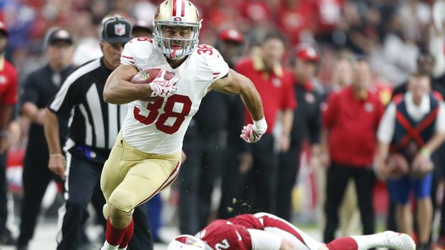 Just a few years ago Hayne was taking off in the US National Football League. Picture: Getty