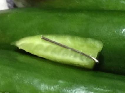 A Melbourne mother has described her son's distress after allegedly finding a wire in a cucumber. Picture: 3AW