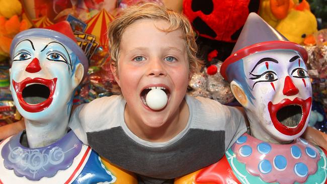 Max, 8, from Shoreham, playing around at Moomba Festival.