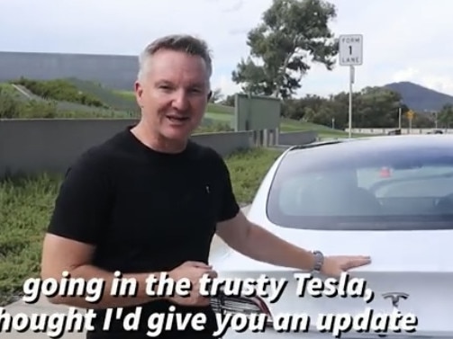 Labor’s climate and energy spokesman Chris Bowen has taken delivery of a new Tesla Model 3, becoming the third federal Labor MP to go electric with a Tesla