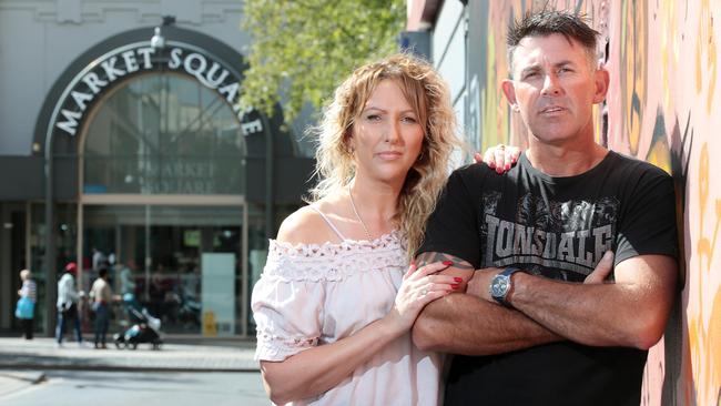 Corynne Pyle and Karl Hague live in Geelong. Picture: Alison Wynd
