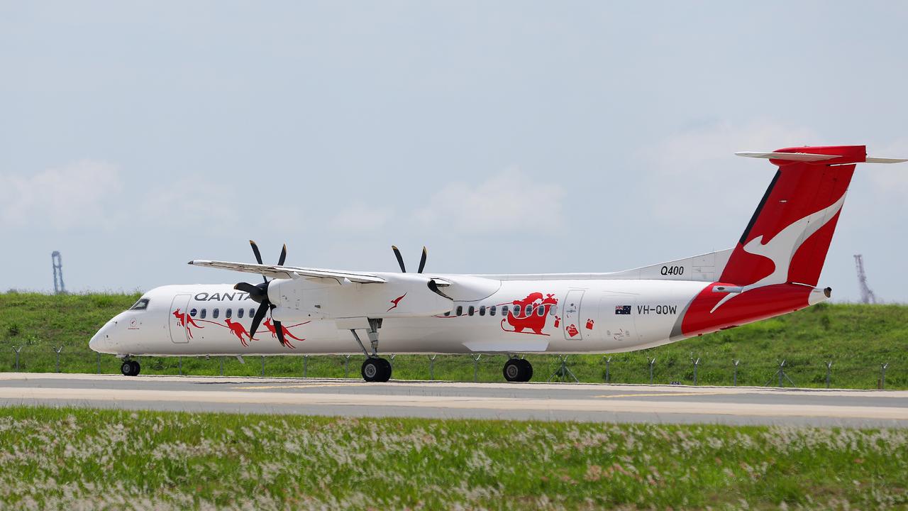 The Christmas-themed aircraft will fly across the domestic and regional network. Picture: Qantas