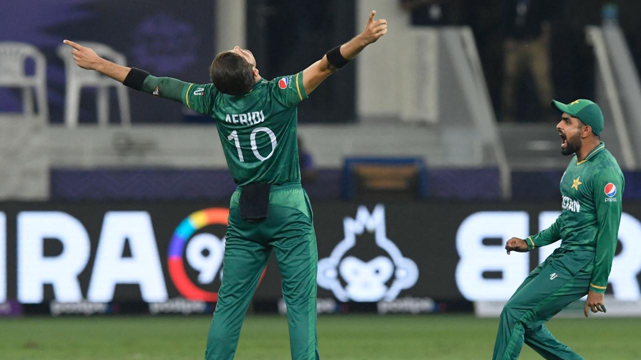 Shaheen Shah Afridi was on fire. (Photo by Aamir Qureshi/AFP).