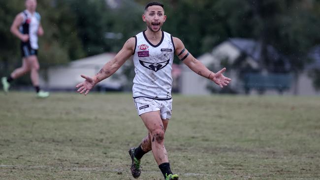 EDFL: Ahmed Hamdan calls for the ball for Roxburgh Park. Picture: George Sal