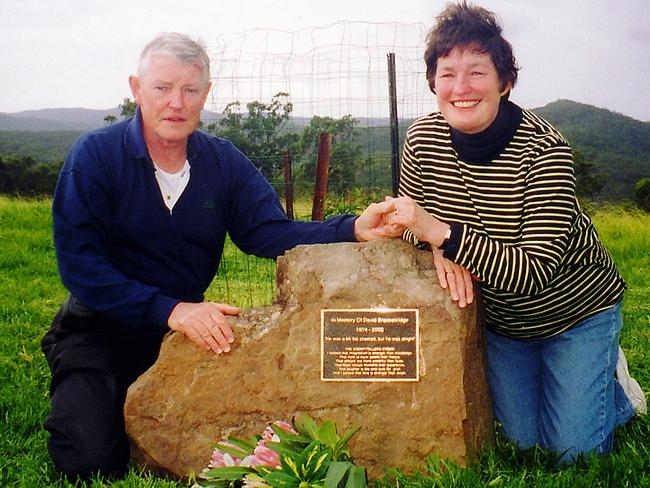 The memorial site David’s friends and family erected in honour.