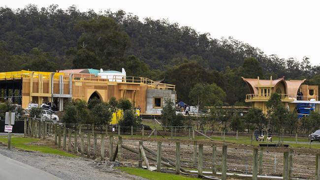 Production crew have been working hammer and tong to complete several outdoor sets to be used during the filming of Thor: Ragnarok at Village Roadshow Studios at Oxenford. Picture: Media Mode Group.