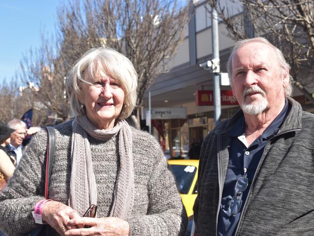 Jan and Blair Allan taking in the sights at the Jumpers and Jazz Grand Automobile Show on July 18, 2021.