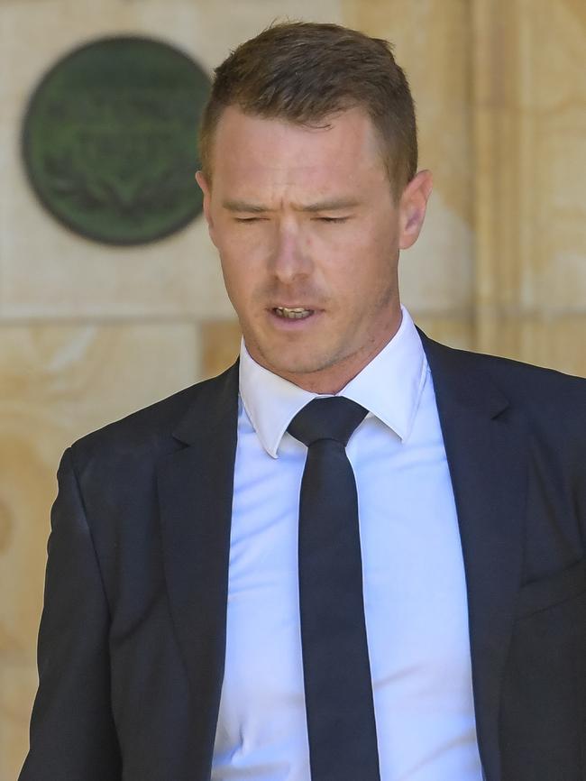 Rohan Dennis leaving one of his court appearances. Picture: Roy VanDerVegt