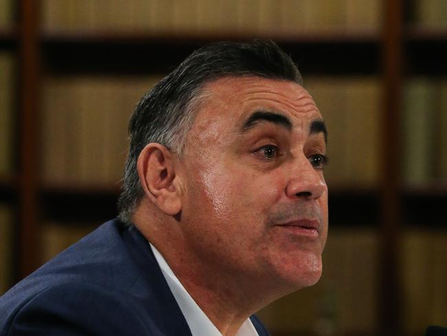 SYDNEY, AUSTRALIA - Newswire Photos- August 08, 2022: John Barilaro is questioned during the inquiry into the appointment as Senior Trade and Investment Commissioner to the Americas at NSW Parliament House in Sydney. Picture: Gaye Gerard / NCA Newswire