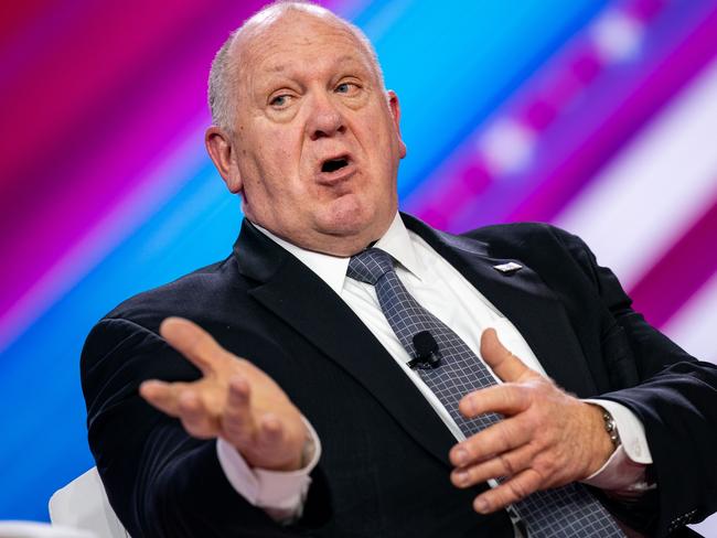 Tom Homan, former acting director of US Immigration & Customs Enforcement (ICE), speaks during the Conservative Political Action Conference (CPAC) in National Harbor, Maryland, US, on Thursday, Feb. 22, 2024. The Conservative Political Action Conference launched in 1974 brings together conservative organizations, elected leaders, and activists. Photographer: Kent Nishimura/Bloomberg via Getty Images