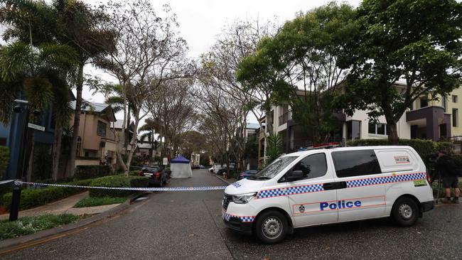 The scene at Emerald Lakes in Carrara where 10-year-old Sophie Wang was found dead. Picture: Glenn Hampson.