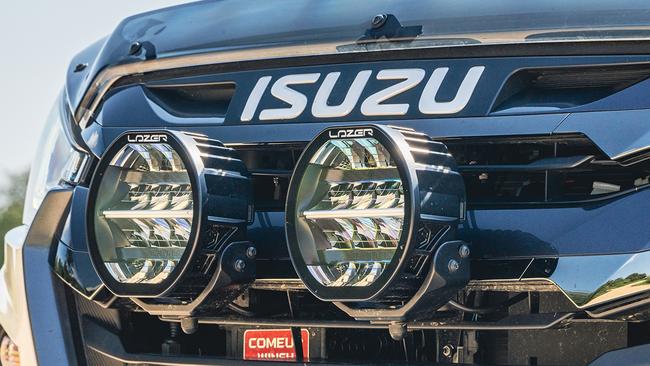 The Isuzu D-Max Mudmaster’s front end.